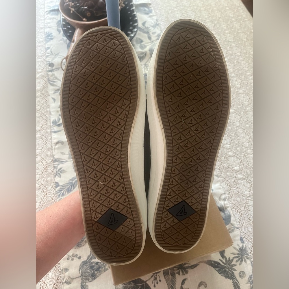 Sperry Crest Vibe Linen Sneakers, Black - Picture 7 of 8